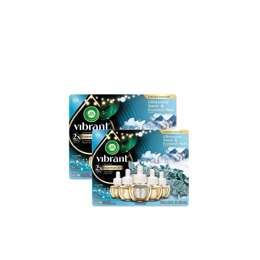 (2) Air Wick Vibrant Glistening Snow & Frosted Mint